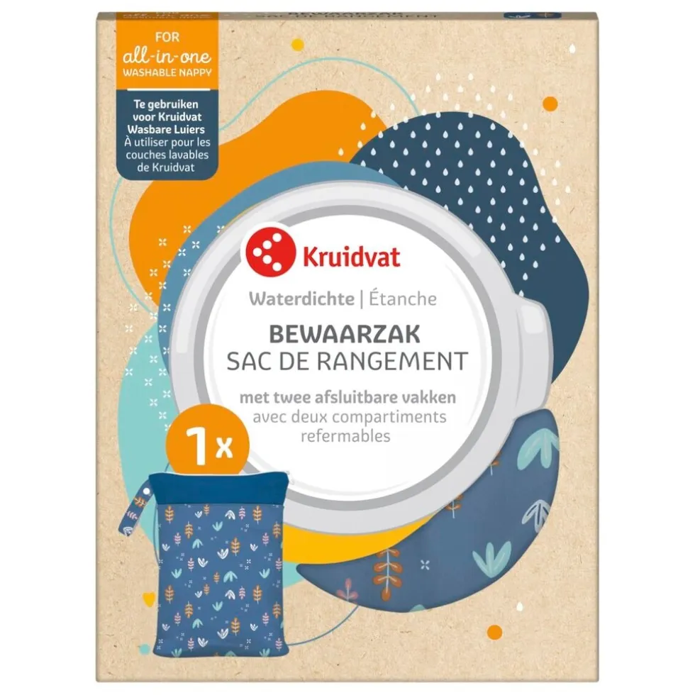 Kruidvat Bewaarzak voor Wasbare luiers met Plantenprint