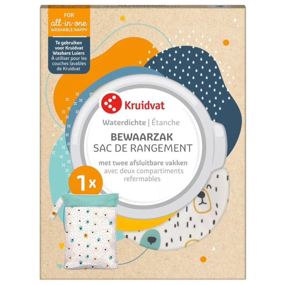 Kruidvat Bewaarzak voor Wasbare luiers met Berenprint