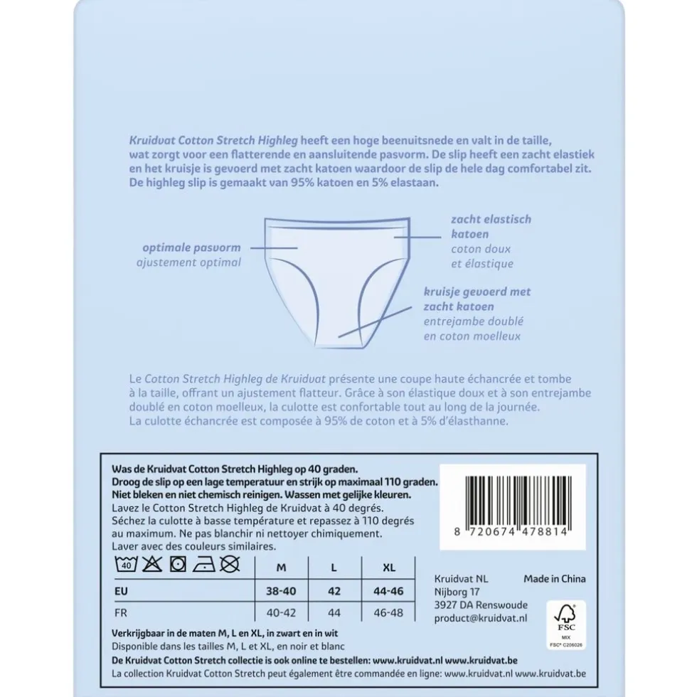 Kruidvat Cotton Stretch Highleg Damesslip