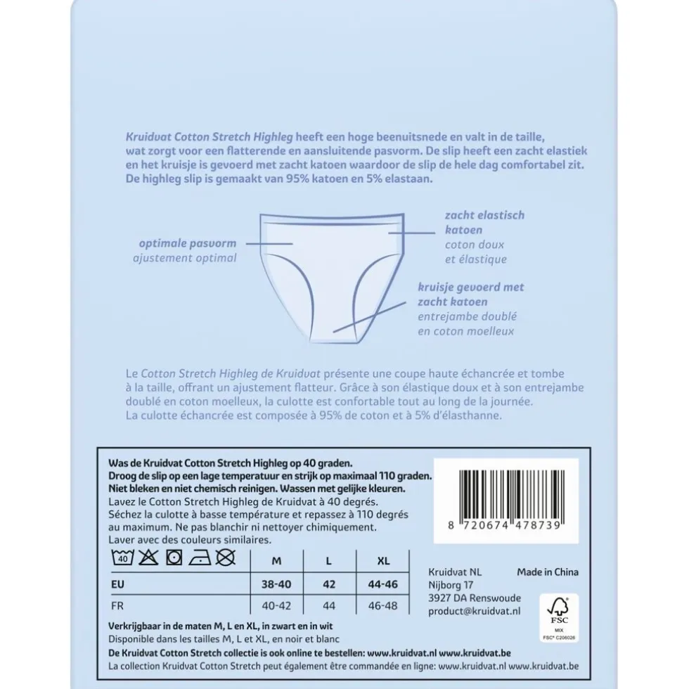 Kruidvat Cotton Stretch Highleg Damesslip