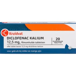 Kruidvat Diclofenac Kalium 12,5mg Filmomhulde Tabletten