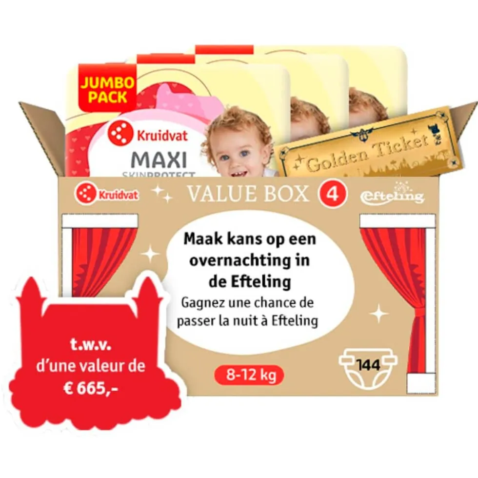 Kruidvat Efteling Maxi Maat 4 Luiers Valuebox