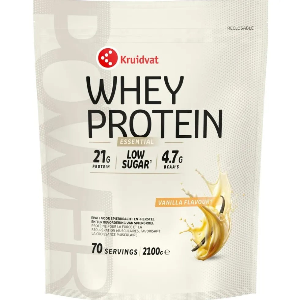 Kruidvat Essential Whey Protein Vanille Proteïnepoeder