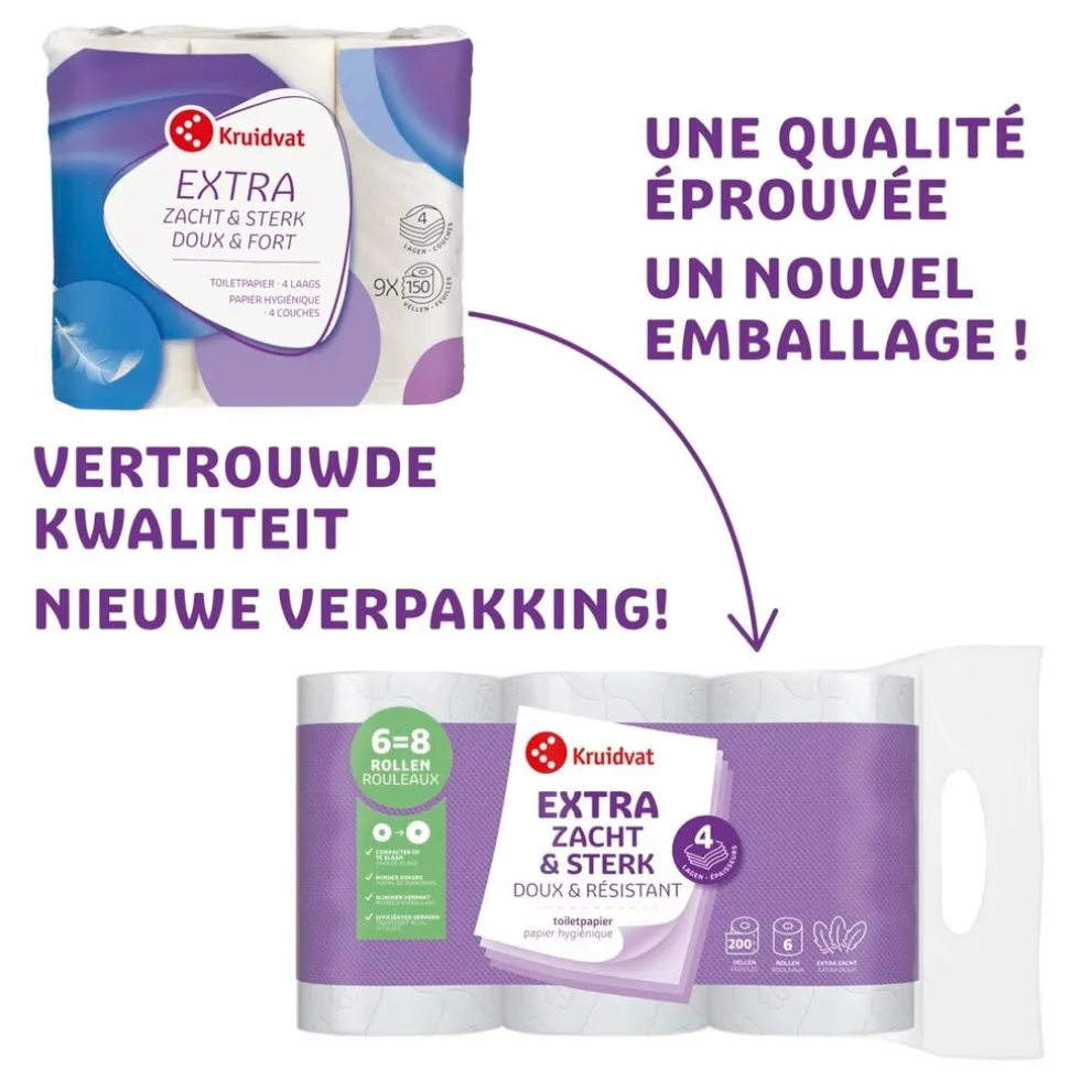 Kruidvat Extra Zacht & Sterk 4-Laags Toiletpapier