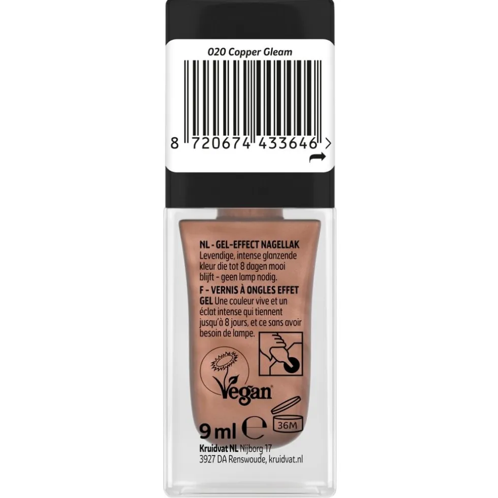 Kruidvat Glass Shine 020 Copper Gleam Longlasting Gel Color Nagellak