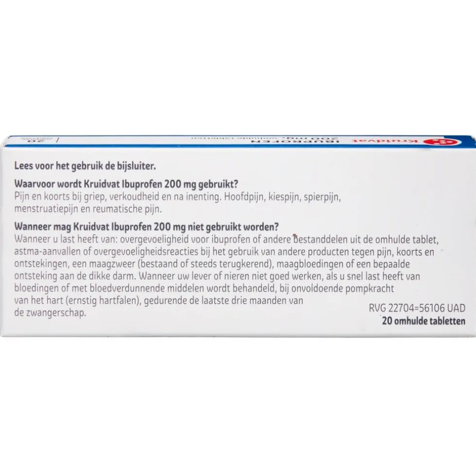 Kruidvat Ibuprofen 200mg Omhulde Tabletten