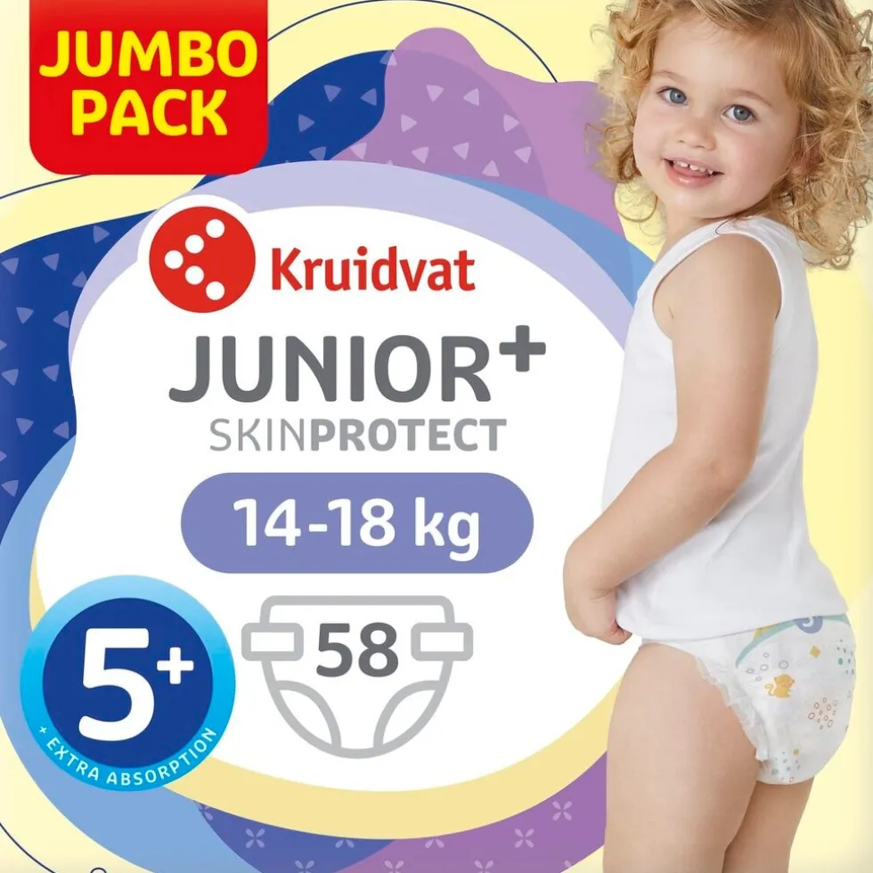 Kruidvat Junior Plus Maat 5+ Luiers Jumbopack