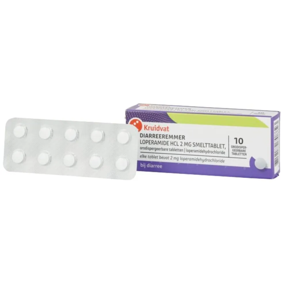 Kruidvat Loperamide HCl Diarreeremmer 2mg Smelttabletten