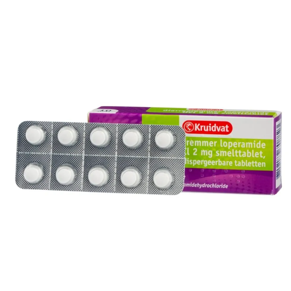 Kruidvat Loperamide HCl Diarreeremmer 2mg Smelttabletten
