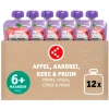 Kruidvat 6+M Bio Appel, Aardbei, Kers en Pruim Knijpzakje