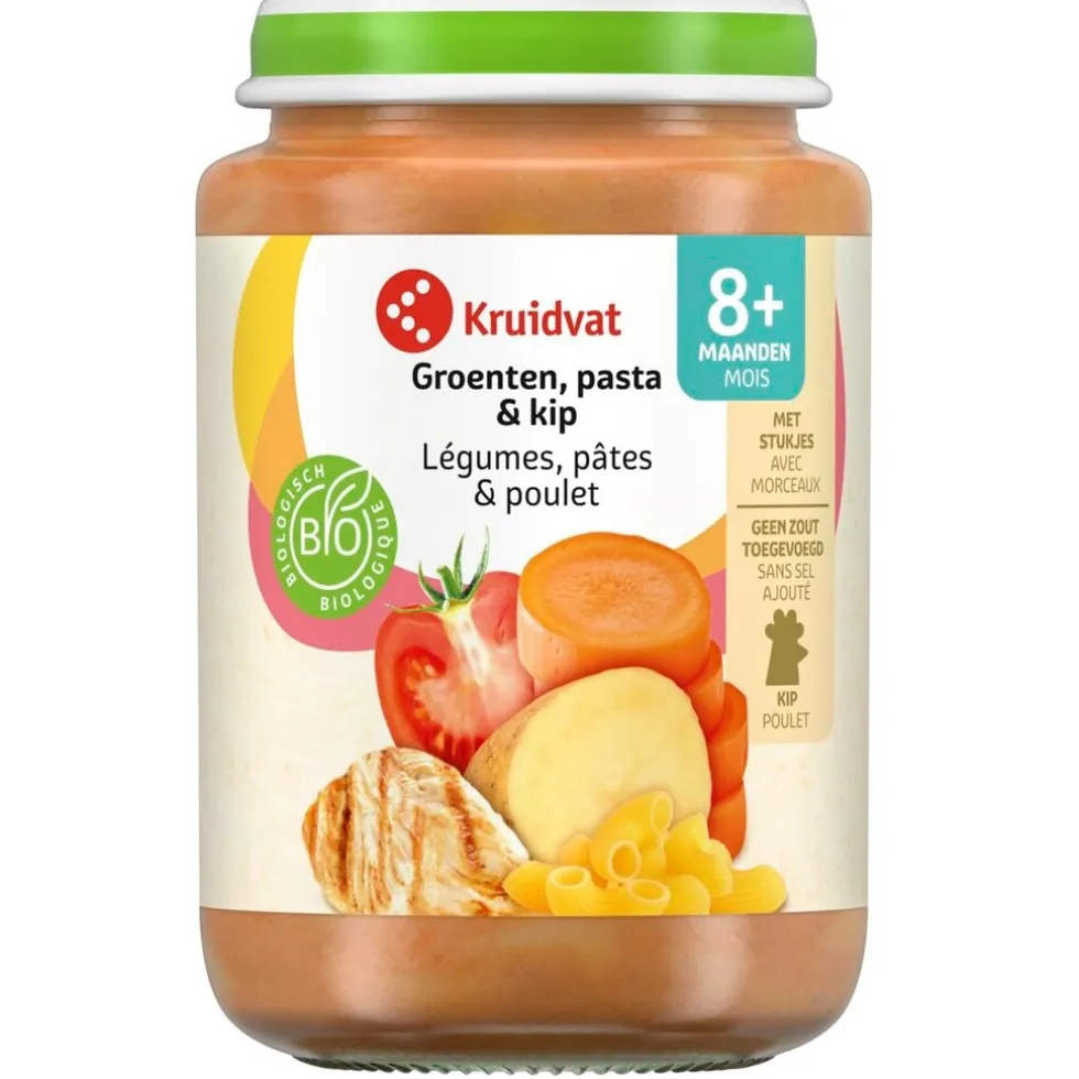 Kruidvat 8+M Bio Groenten, Pasta & Kip Maaltijd