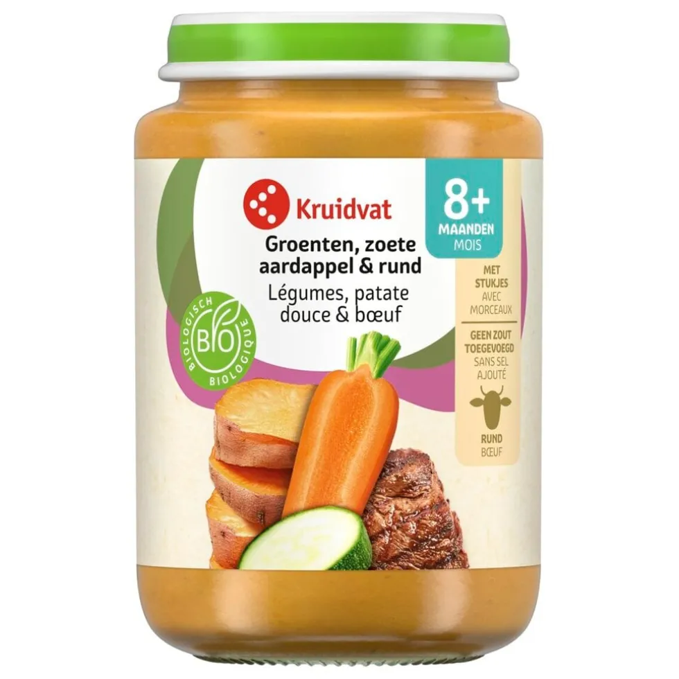 Kruidvat 8+M Bio Groenten, Zoete Aardappel & Rund Maaltijd