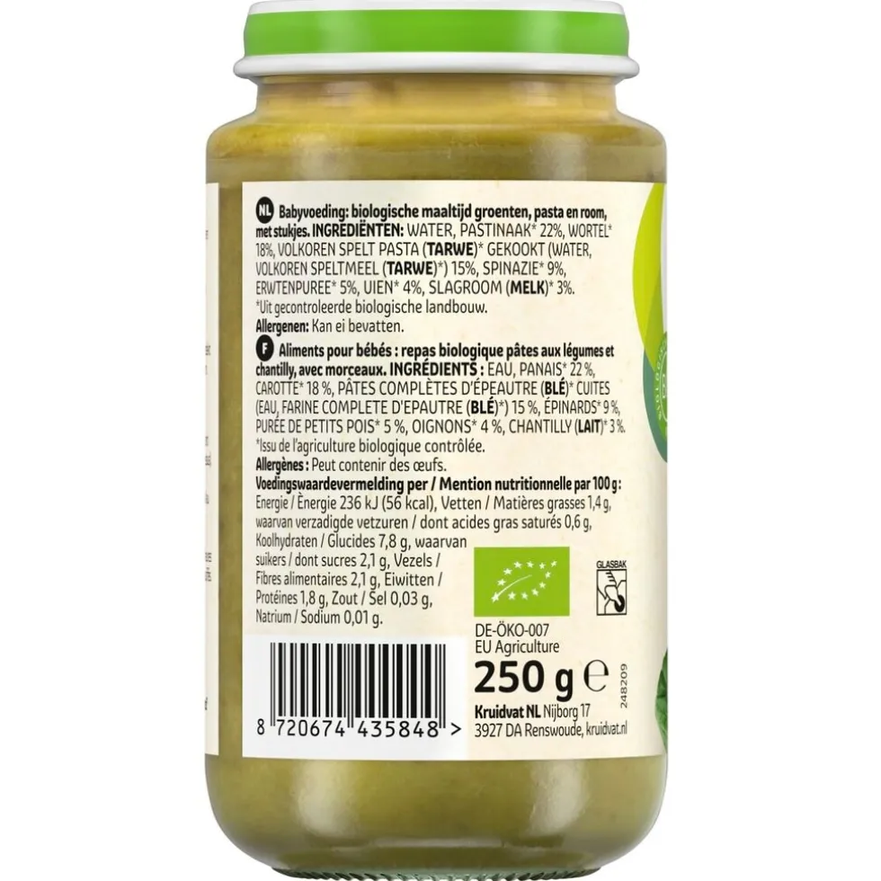 Kruidvat 12+M Bio Speltpasta & Groente Maaltijd