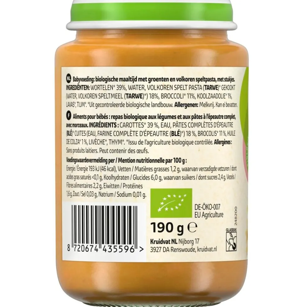 Kruidvat 8+M Bio Speltpasta & Groente Maaltijd