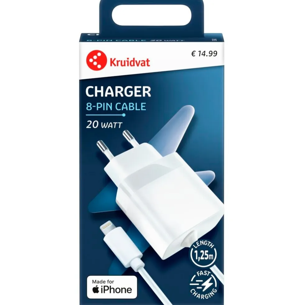 Kruidvat Mfi 20W 8-Pin Charger