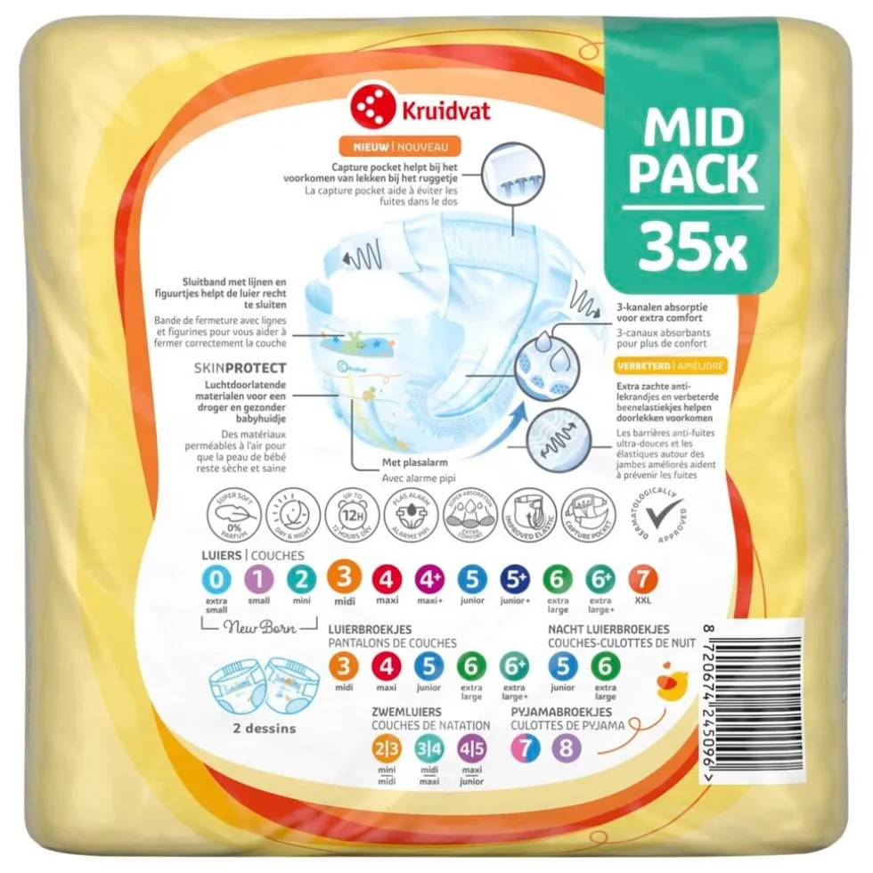 Kruidvat Midi Maat 3 Luiers Midpack