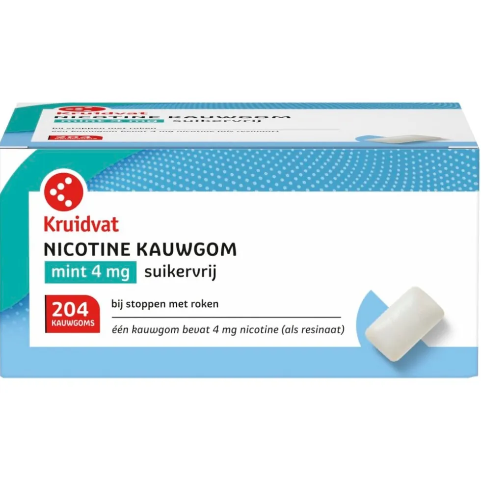 Kruidvat Mint 4mg Suikervrije Nicotinekauwgom
