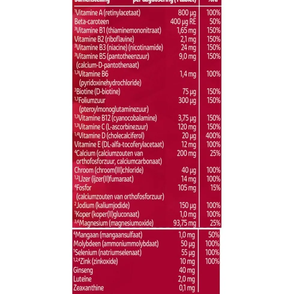Kruidvat Multi A-Z 65+ Vitaal Tabletten