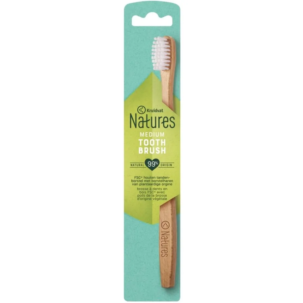 Kruidvat Natures Medium Houten Tandenborstel