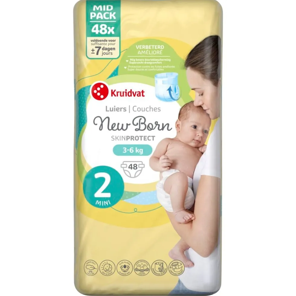 Kruidvat NewBorn Mini Maat 2 Luiers Midpack