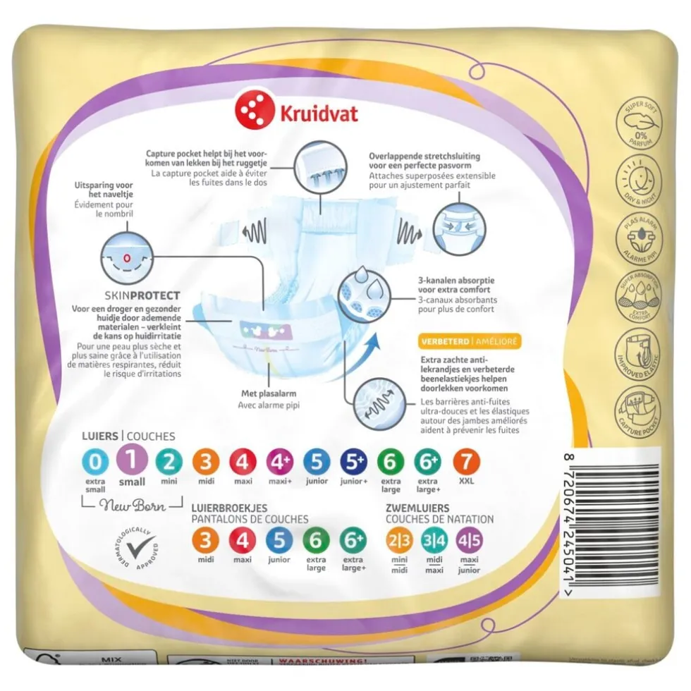 Kruidvat NewBorn Small Maat 1 Luiers Smallpack