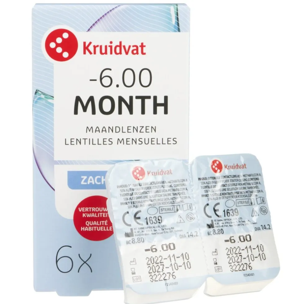 Kruidvat Opticare -6.00 Zachte Maandlenzen