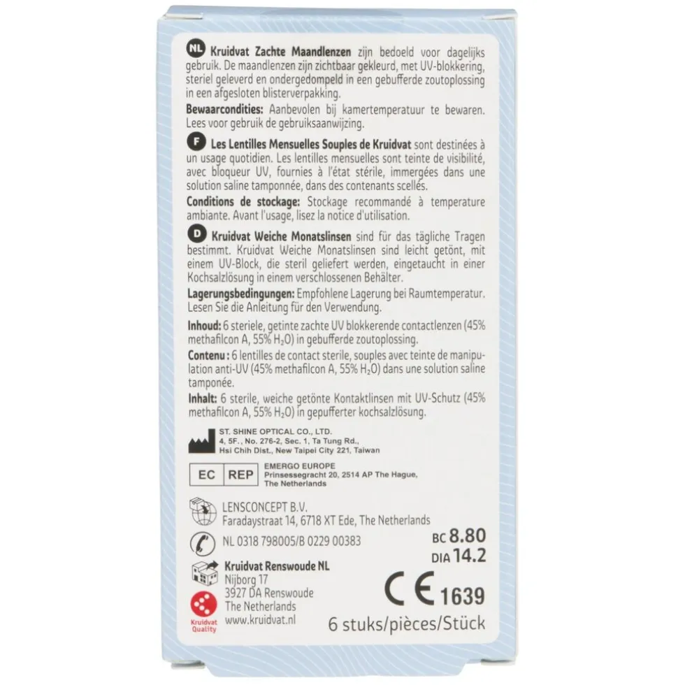 Kruidvat Opticare -2.50 Zachte Maandlenzen