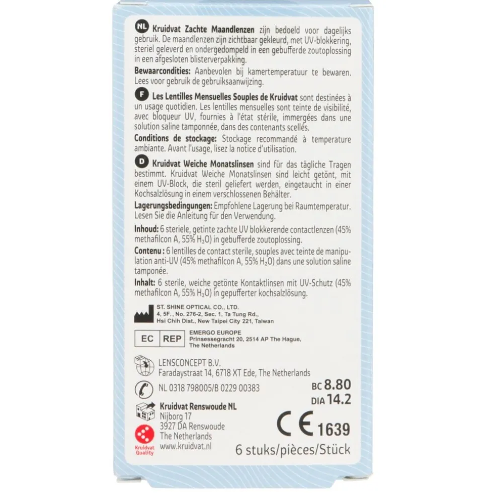 Kruidvat Opticare -1.50 Zachte Maandlenzen