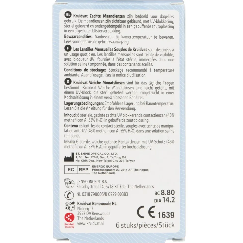 Kruidvat Opticare -5.00 Zachte Maandlenzen