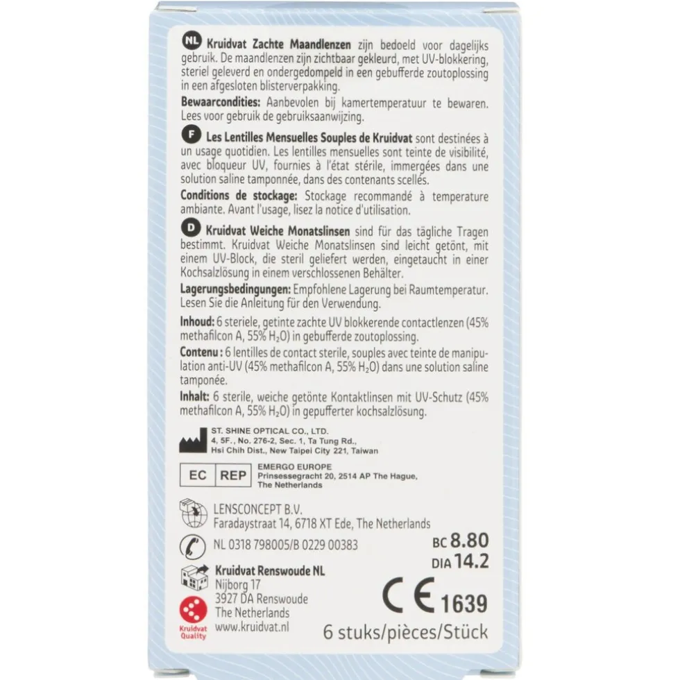 Kruidvat Opticare -3.25 Zachte Maandlenzen