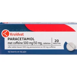 Kruidvat Paracetamol met Coffeïne 500mg/50mg Tabletten