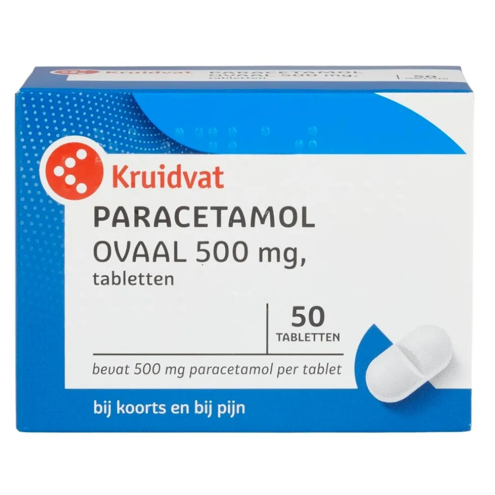 Kruidvat Paracetamol Ovaal 500mg Tabletten