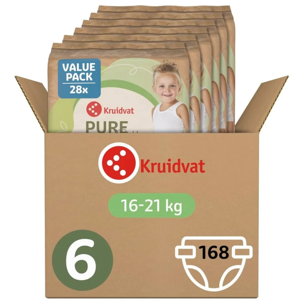 Kruidvat Pure & Soft Maat 6 Luiers Volumedoos