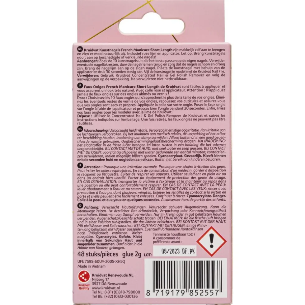 Kruidvat Salon Nails French Manicure Short Length Kunstnagels