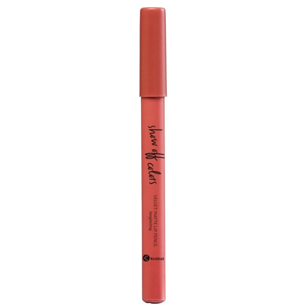 Kruidvat Show Off Colors 045 Tropical Coral Velvet Matte Lip Pencil