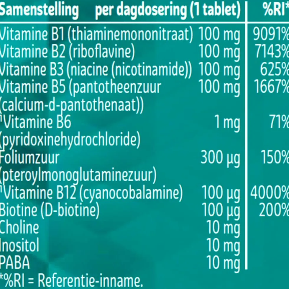 Kruidvat Vitamine B-100 Complex Tabletten