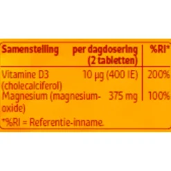 Kruidvat Vitamine D3 met Magnesium Tabletten