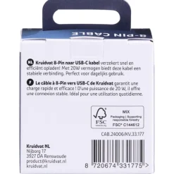 Kruidvat 20W USB-C-naar-8-Pin Kabel