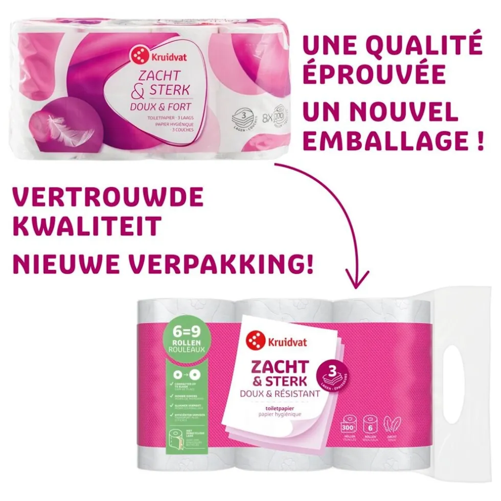 Kruidvat Zacht & Sterk 3-laags Toiletpapier