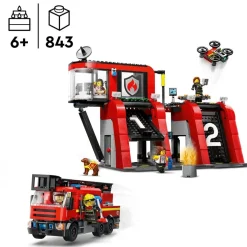 LEGO City 60414 Brandweerkazerne en Brandweerauto