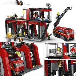 LEGO City 60414 Brandweerkazerne en Brandweerauto