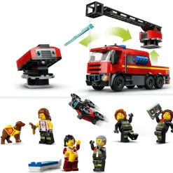 LEGO City 60414 Brandweerkazerne en Brandweerauto
