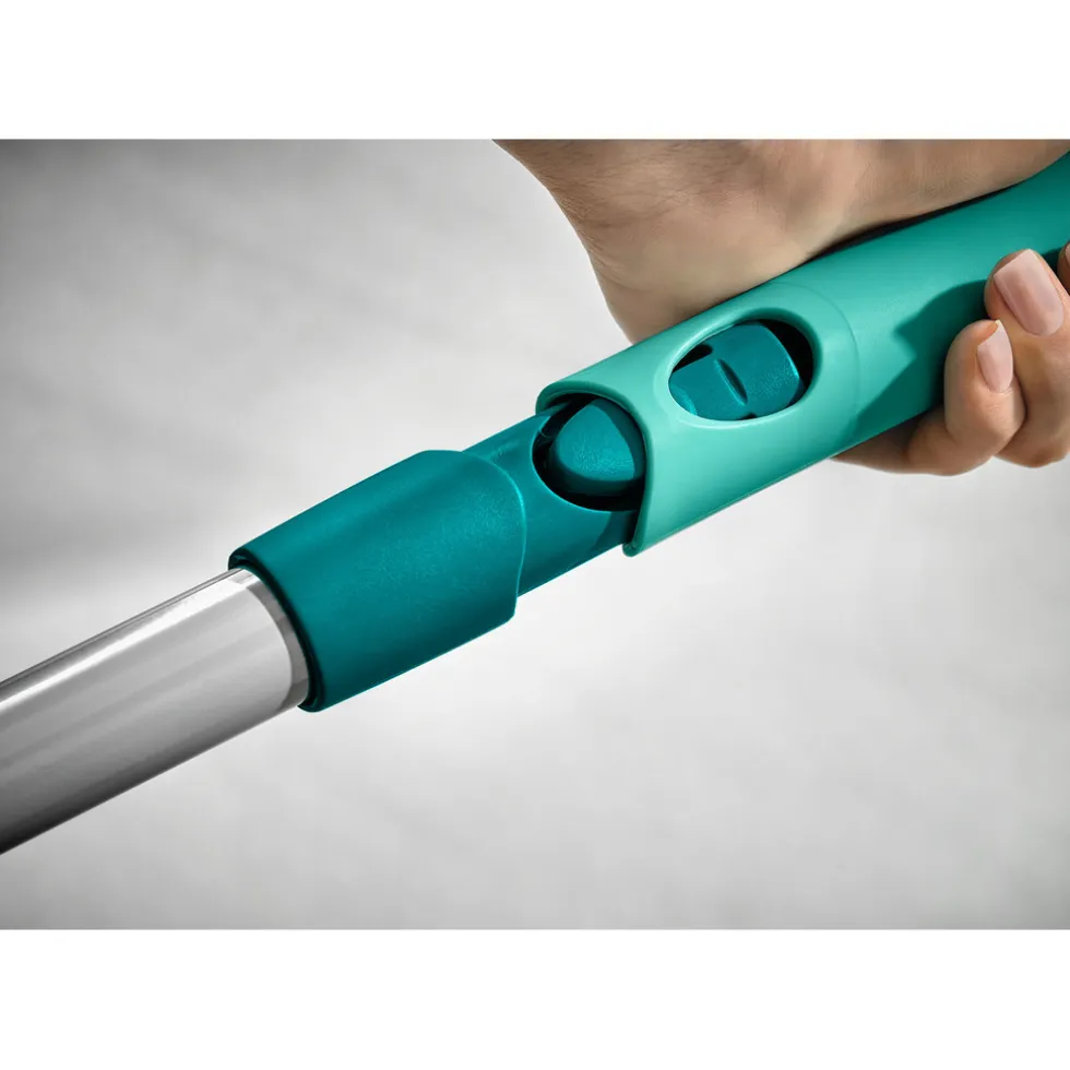 Leifheit XL Pro Reach 2-in-1 Raamtrekker (40 cm) met Micro Duo Overtrek en Telescoopsteel
