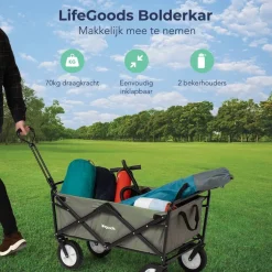 LifeGoods Opvouwbare Bolderkar