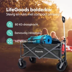 LifeGoods Opvouwbare Bolderkar