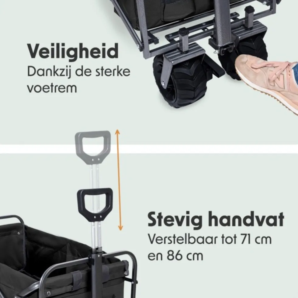 LifeGoods Opvouwbare Bolderkar