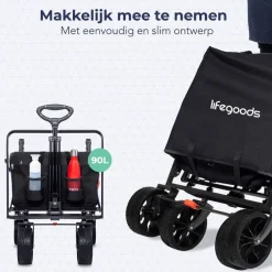 LifeGoods Opvouwbare Bolderkar