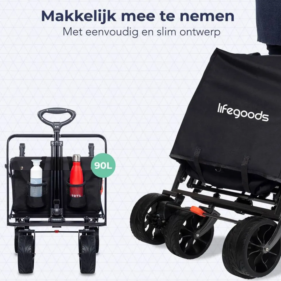 LifeGoods Opvouwbare Bolderkar