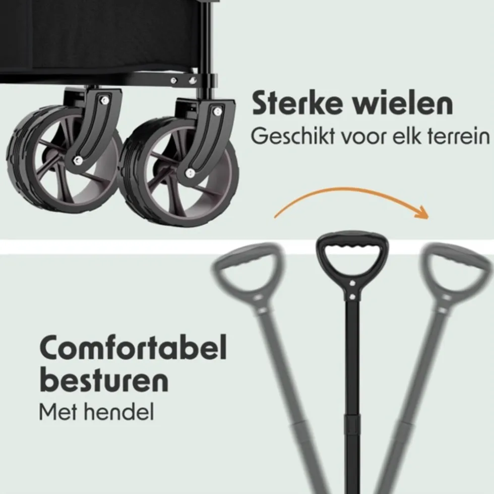 LifeGoods XXL Opvouwbare Bolderkar