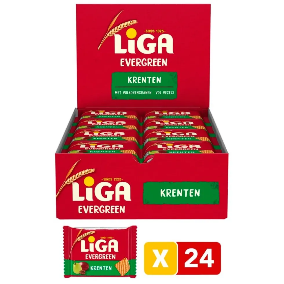 Liga Evergreen Krentenkoekjes Duopacks XL